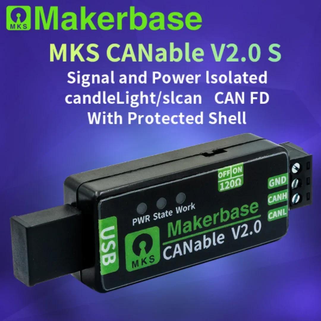 Makerbase CANable USB to CAN  м, CANFD slcan SocketCAN CANDleLight Ŭ, 2.0 